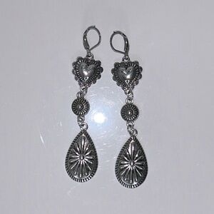 Handmade Native American Western Style Hypoallergenic Dangle Lever Back Earrings